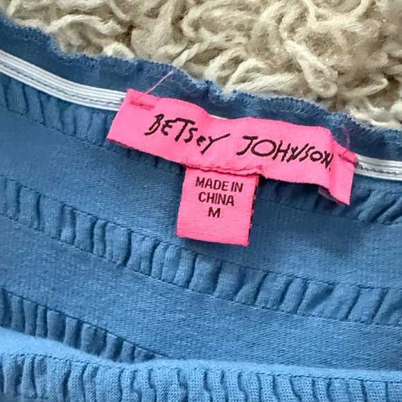 Betsey Johnson Smocked Embroidered Eyelet Midi Dress - Picture 4 of 4